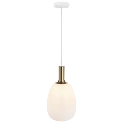 Nordlux - Підвісна люстра ALTON 1xE27/60W/230V білий/чорний/латунь