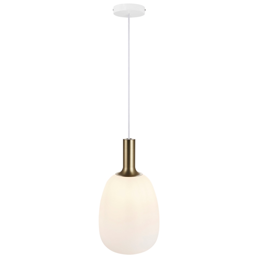 Nordlux - Підвісна люстра ALTON 1xE27/60W/230V білий/чорний/латунь
