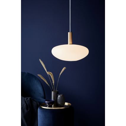 Nordlux - Підвісна люстра ALTON 1xE27/60W/230V білий/чорний/латунь