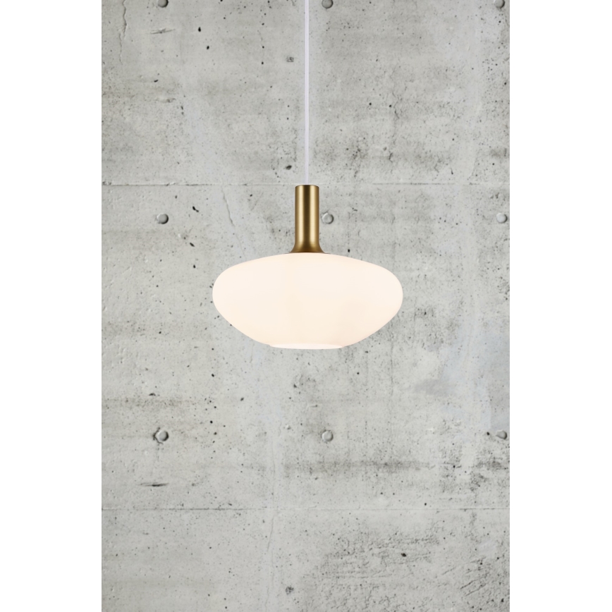 Nordlux - Підвісна люстра ALTON 1xE27/60W/230V білий/чорний/латунь