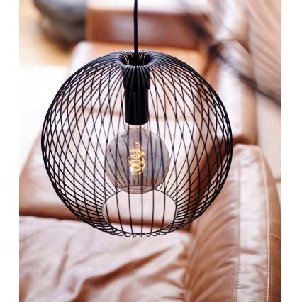 Nordlux - Підвісна люстра BERONI на тросі 1xE27/60W/230V чорна, діаметр 35 см