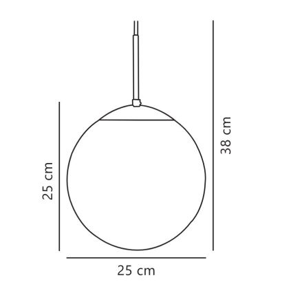 Nordlux - Підвісна люстра CAFE 1xE27/25W/230V діаметр 25 см