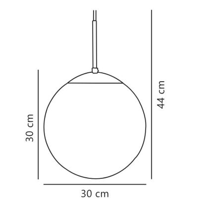 Nordlux - Підвісна люстра CAFE 1xE27/25W/230V діаметр 30 см