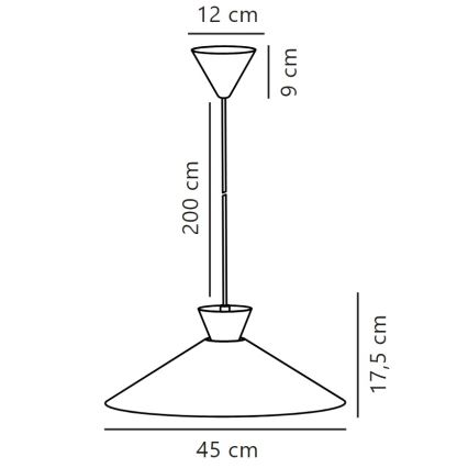 Nordlux - Підвісна люстра DIAL 1xE27/40W/230V діаметр 45 см жовтий