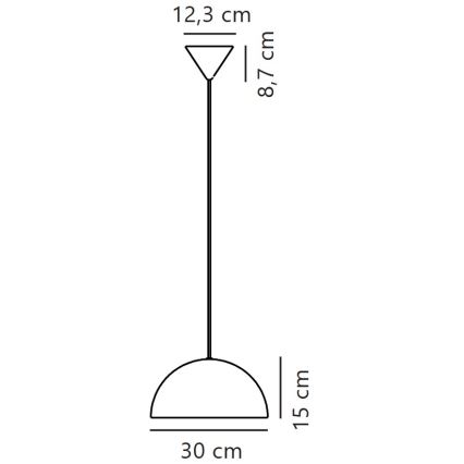 Nordlux - Підвісна люстра ELLEN 1xE27/40W/230V білий