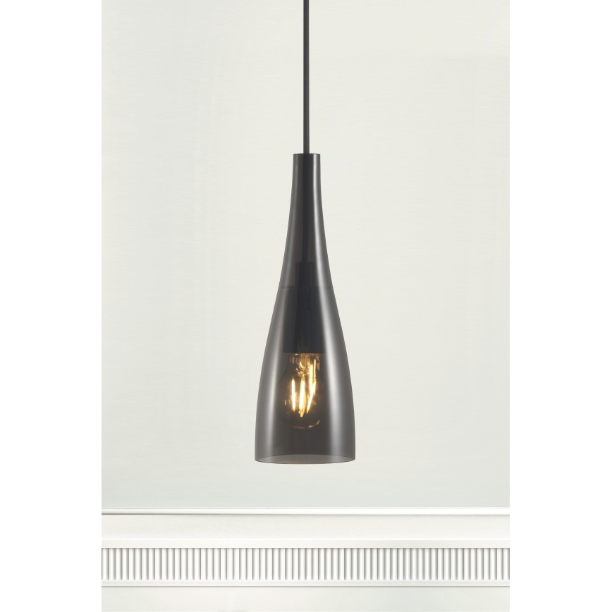Nordlux - Підвісна люстра EMBLA на тросі 1xE27/40W/230V димчаста/чорна