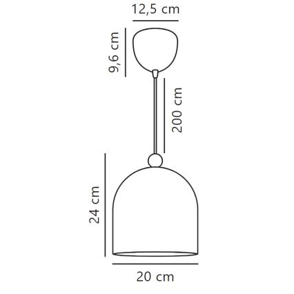 Nordlux - Підвісна люстра GASTON 1xE27/40W/230V білий