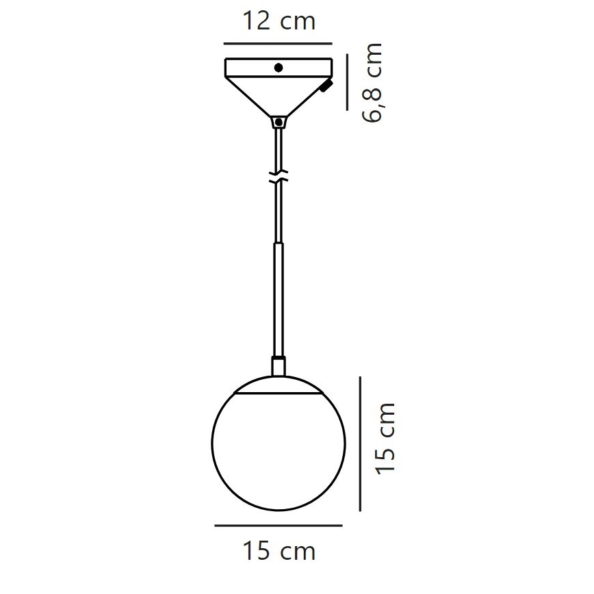 Nordlux - Підвісна люстра GRANT 1xE14/15W/230V діаметр 15 см