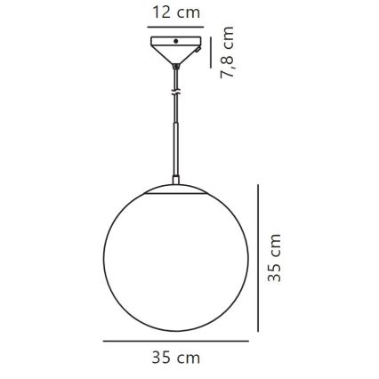 Nordlux - Підвісна люстра GRANT 1xE27/25W/230V діаметр 35 см