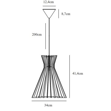 Nordlux - Підвісна люстра GROA 1xE27/60W/230V