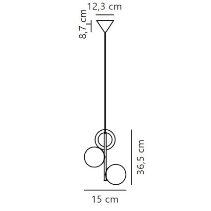 Nordlux - Підвісна люстра LILLY 3xE14/40W/230V золотий