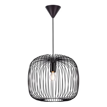 Nordlux - Підвісна люстра на тросі BERONI 1xE27/60W/230V чорна діаметр 40 см