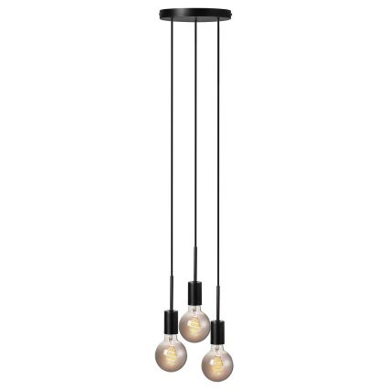Nordlux - Підвісна люстра на тросі PACO 3xE27/25W/230V чорна