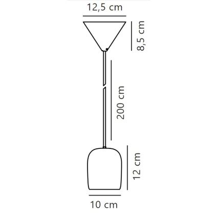 Nordlux - Підвісна люстра NOTTI 1xE27/25W/230V сірий
