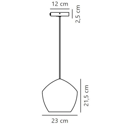 Nordlux - Підвісна люстра ORBIFORM 1xE27/40W/230V чорний/сірий