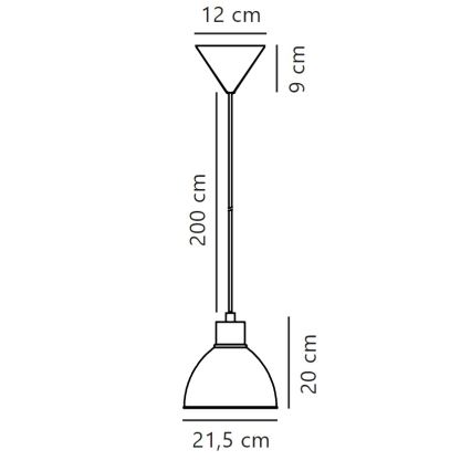 Nordlux - Підвісна люстра POP 1xE27/40W/230V антрацит