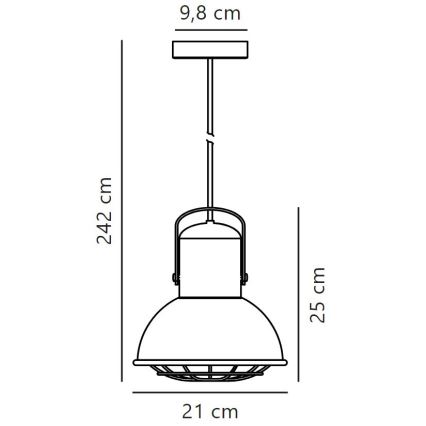 Nordlux - Підвісна люстра PORTER 1xE27/60W/230V