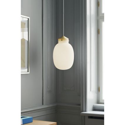 Nordlux - Підвісна люстра RAITO 1xE27/25W/230V латунь/білий