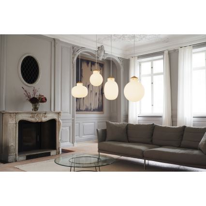 Nordlux - Підвісна люстра RAITO 1xE27/25W/230V латунь/білий