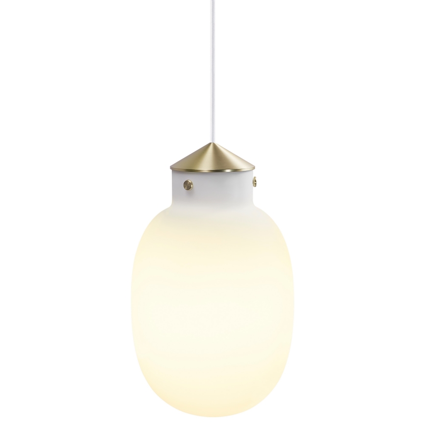Nordlux - Підвісна люстра RAITO 1xE27/25W/230V латунь/білий