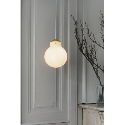 Nordlux - Підвісна люстра RAITO 1xE27/25W/230V латунь/білий