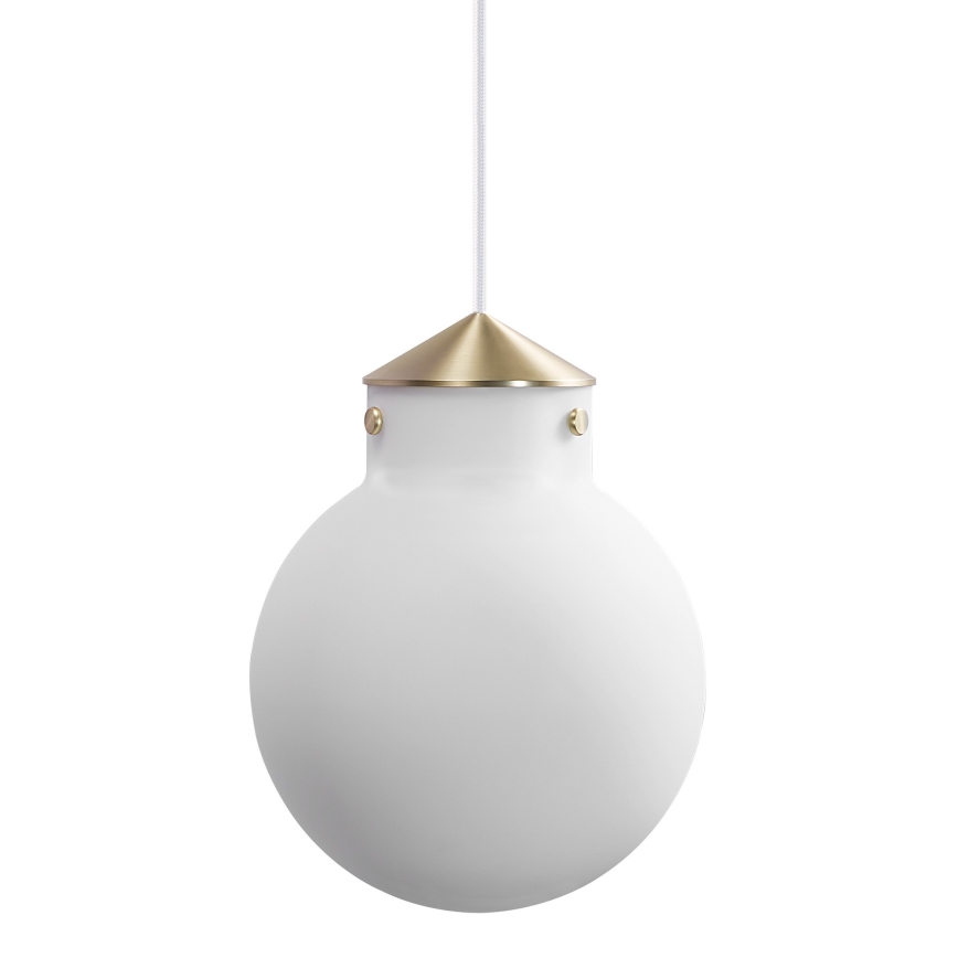 Nordlux - Підвісна люстра RAITO 1xE27/25W/230V латунь/білий
