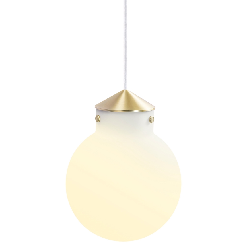 Nordlux - Підвісна люстра RAITO 1xE27/25W/230V латунь/білий