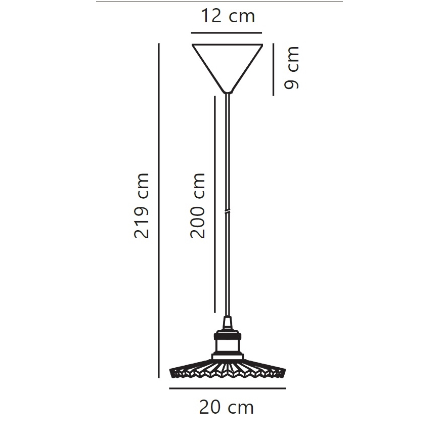 Nordlux - Підвісна люстра TORINA 1xE27/40W/230V діаметр 20 см