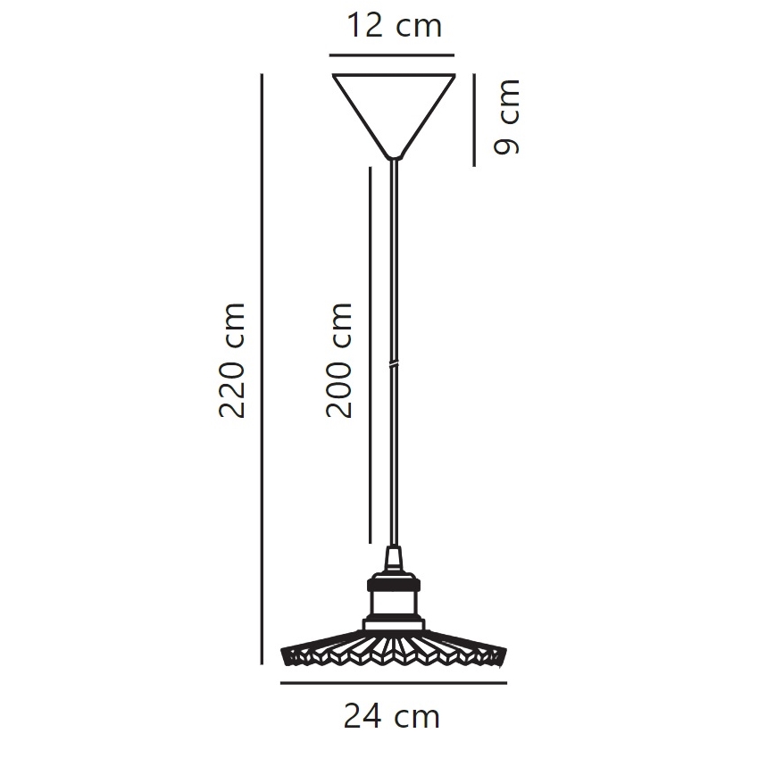 Nordlux - Підвісна люстра TORINA 1xE27/40W/230V діаметр 24 см
