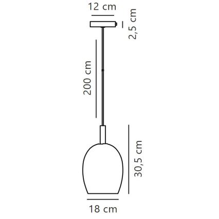 Nordlux - Підвісна люстра UMA 1xE27/40W/230V