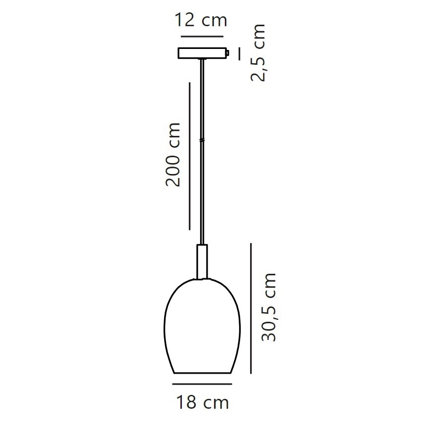 Nordlux - Підвісна люстра UMA 1xE27/40W/230V