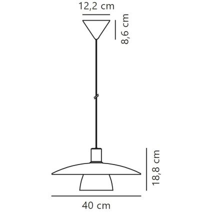 Nordlux - Підвісна люстра VERONA 1xE27/40W/230V