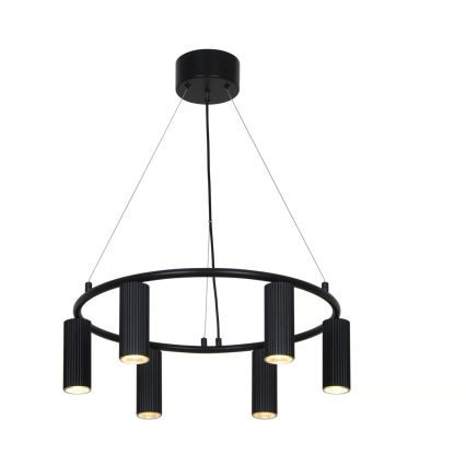 Nordlux - Підвісна люстра VICO на тросі, 6xGU10/5W/230V, чорна