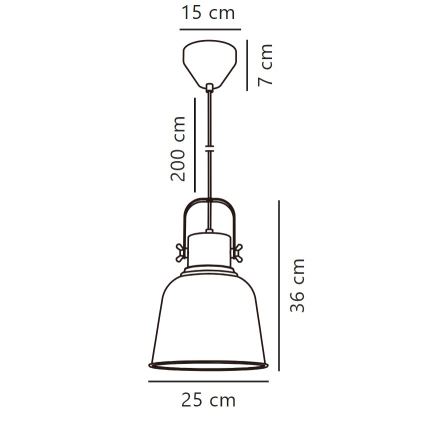 Nordlux - Подвесная люстра ADRIAN 1xE27/25W/230V диаметр 25 см серый