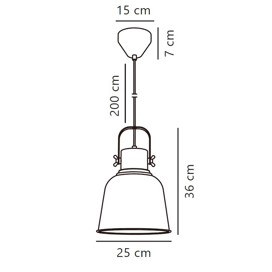 Nordlux - Подвесная люстра ADRIAN 1xE27/25W/230V диаметр 25 см серый