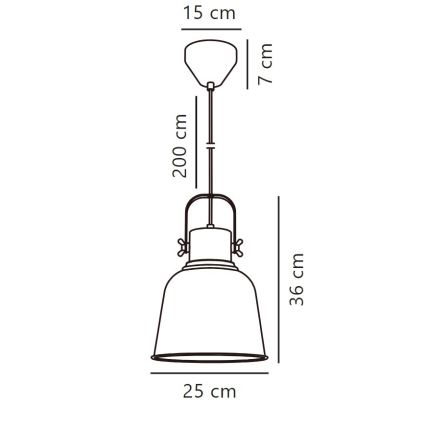 Nordlux - Подвесная люстра ADRIAN 1xE27/40W/230V диаметр 25 см антрацит
