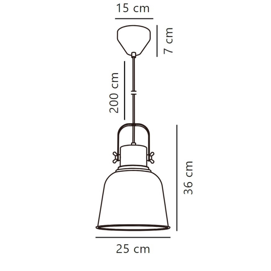 Nordlux - Подвесная люстра ADRIAN 1xE27/40W/230V диаметр 25 см антрацит