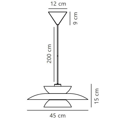 Nordlux - Подвесная люстра CARMEN 1xE27/40W/230V черный