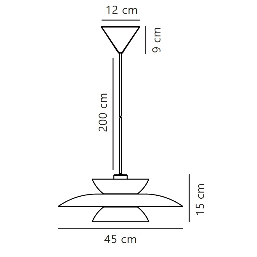 Nordlux - Подвесная люстра CARMEN 1xE27/40W/230V черный