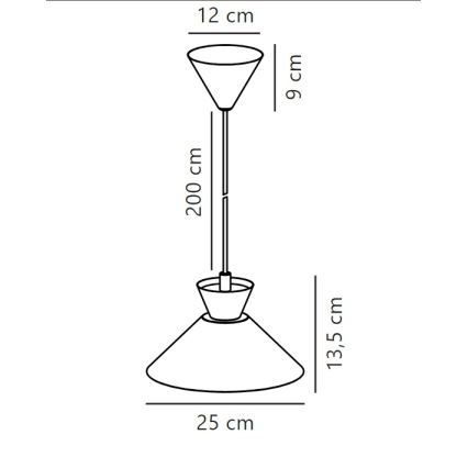 Nordlux - Подвесная люстра DIAL 1xE27/40W/230V диаметр 25 см белый