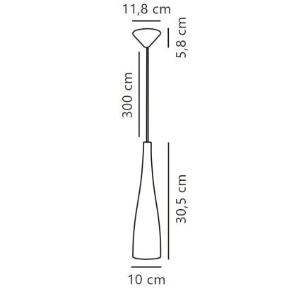 Nordlux - Подвесная люстра EMBLA 1xE27/40W/230V черный
