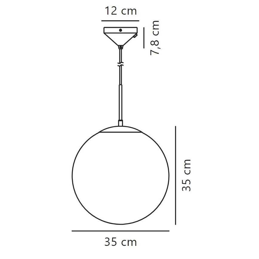 Nordlux - Подвесная люстра GRANT 1xE27/25W/230V диаметр 35 см