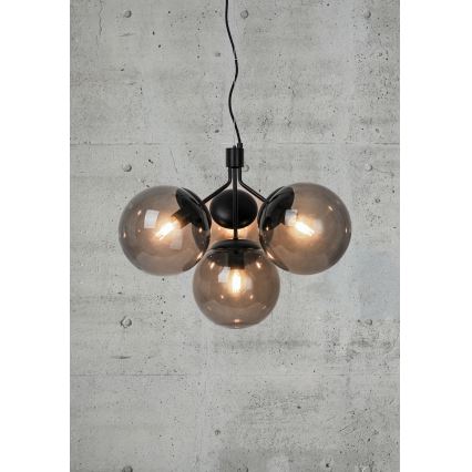 Nordlux - Подвесная люстра IVONA 4xE27/28W/230V черный