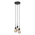Nordlux - Подвесная люстра на тросе PACO 3xE27/25W/230V чёрная