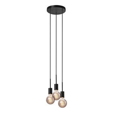 Nordlux - Подвесная люстра на тросе PACO 3xE27/25W/230V чёрная
