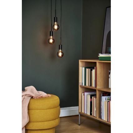 Nordlux - Подвесная люстра на тросе PACO 3xE27/25W/230V чёрная