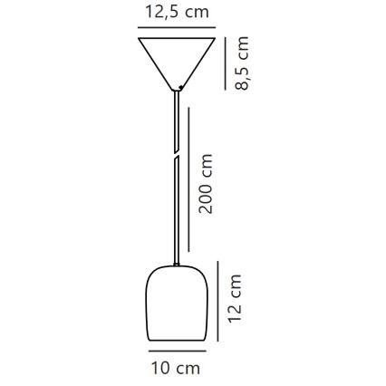 Nordlux - Подвесная люстра NOTTI 1xE27/25W/230V диаметр 12,5 см оранжевый