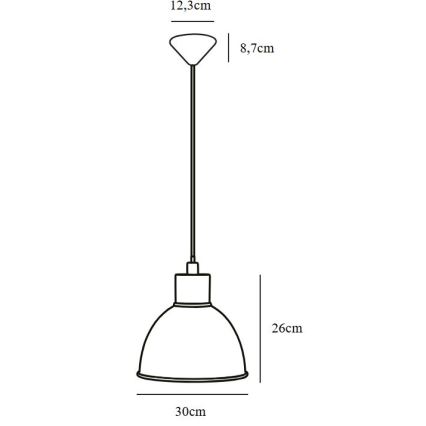 Nordlux - Подвесная люстра POP 1xE27/60W/230V черный