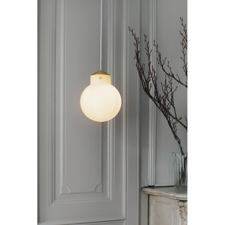 Nordlux - Подвесная люстра RAITO 1xE27/25W/230V латунь/белый