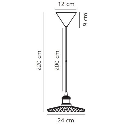 Nordlux - Подвесная люстра TORINA 1xE27/40W/230V диаметр 24 см
